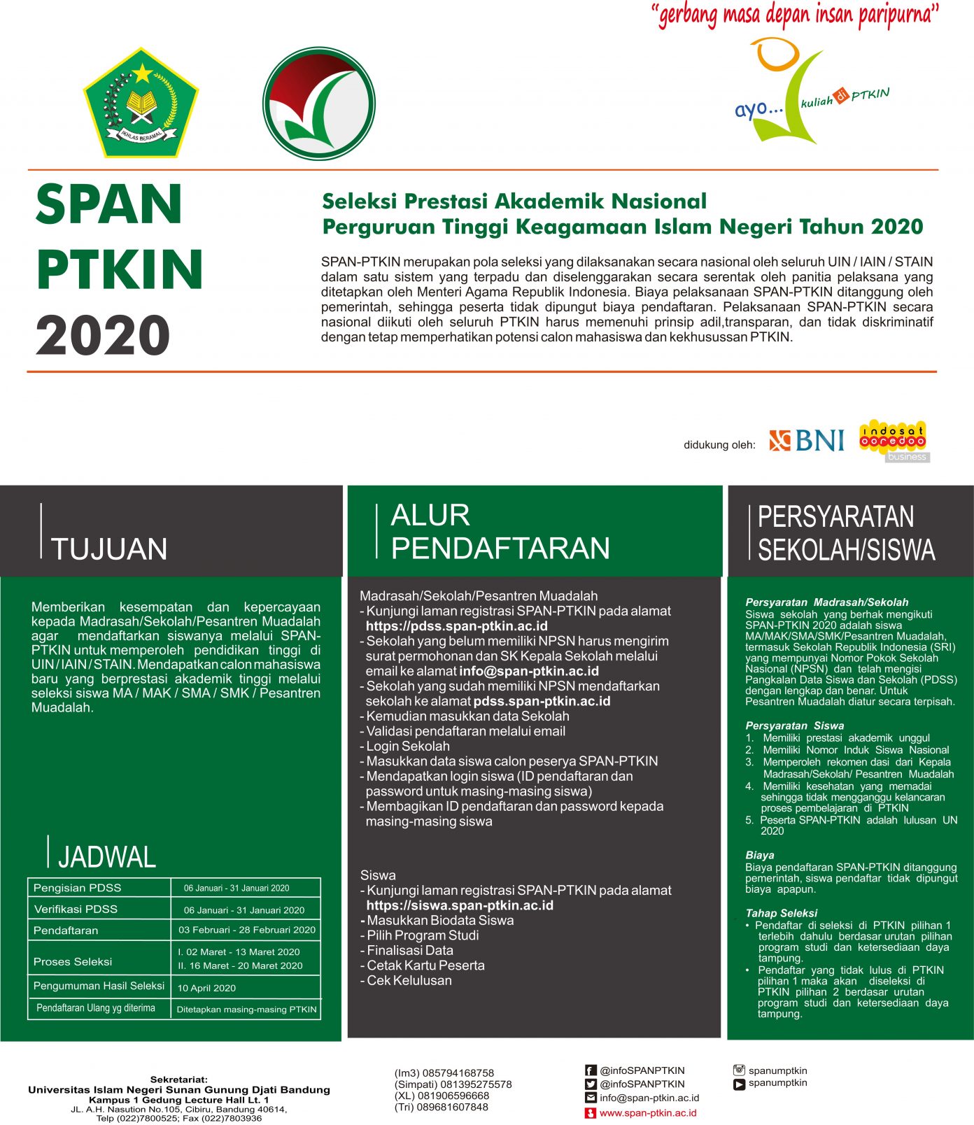 SPAN PTKIN 2020 – Administrasi Akademik Biro AUAK